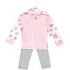 imageHudson Baby Unisex Baby Cotton Hoodie Bodysuit or Tee Top and Pant SetPink Floral Toddler