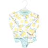 imageHudson Baby Unisex Baby Swim Rashguard SetMint Lemons