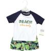 imageHudson Baby Unisex Baby Swim Rashguard SetNavy Palm