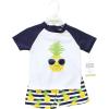 imageHudson Baby Unisex Baby Swim Rashguard SetPineapple