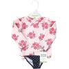 imageHudson Baby Unisex Baby Swim Rashguard SetPink Navy Roses