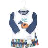imageHudson Baby Unisex Baby Swim Rashguard SetRide the Waves