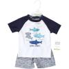 imageHudson Baby Unisex Baby Swim Rashguard SetShark Expert