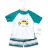 imageHudson Baby Unisex Baby Swim Rashguard SetSurfer Dude