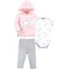 imageHudson Baby Unisex Baby Cotton Hoodie Bodysuit or Tee Top and Pant SetGlitter Unicorn Baby