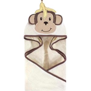 imageHudson Baby Unisex Baby Cotton Animal Face Hooded Towel Chic Bunny One SizeBanana Monkey
