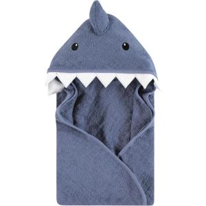 imageHudson Baby Unisex Baby Cotton Animal Face Hooded Towel Chic Bunny One SizeBlue Shark