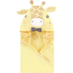 imageHudson Baby Unisex Baby Cotton Animal Face Hooded Towel Chic Bunny One SizeBowtie Giraffe