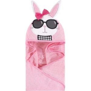 imageHudson Baby Unisex Baby Cotton Animal Face Hooded Towel Chic Bunny One SizeChic Bunny