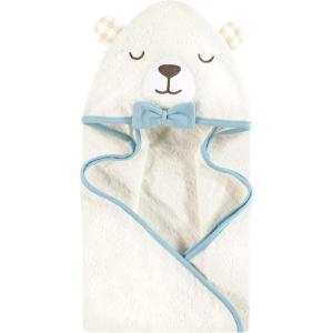 imageHudson Baby Unisex Baby Cotton Animal Face Hooded Towel Chic Bunny One SizeGingham Bear Boy