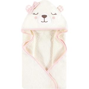 imageHudson Baby Unisex Baby Cotton Animal Face Hooded Towel Chic Bunny One SizeGingham Bear Girl