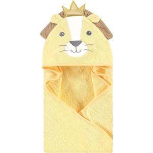 imageHudson Baby Unisex Baby Cotton Animal Face Hooded Towel Chic Bunny One SizeKing Lion