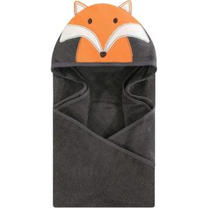 imageHudson Baby Unisex Baby Cotton Animal Face Hooded Towel Chic Bunny One SizeModern Fox