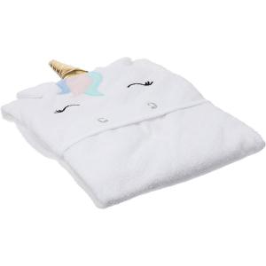 imageHudson Baby Unisex Baby Cotton Animal Face Hooded Towel Chic Bunny One SizeMulticolor Unicorn