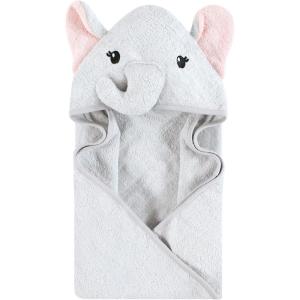 imageHudson Baby Unisex Baby Cotton Animal Face Hooded Towel Chic Bunny One SizeOn Safari Blue
