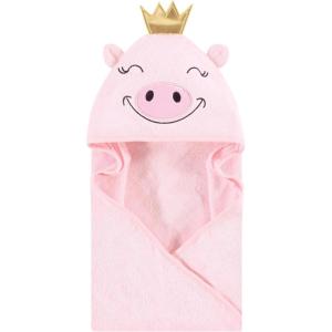 imageHudson Baby Unisex Baby Cotton Animal Face Hooded Towel Chic Bunny One SizePig