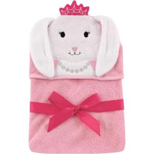 imageHudson Baby Unisex Baby Cotton Animal Face Hooded Towel Chic Bunny One SizePrincess Bunny