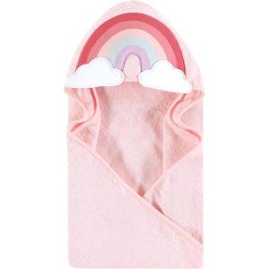 imageHudson Baby Unisex Baby Cotton Animal Face Hooded Towel Chic Bunny One SizeRainbow