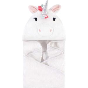 imageHudson Baby Unisex Baby Cotton Animal Face Hooded Towel Chic Bunny One SizeRainbow Unicorn