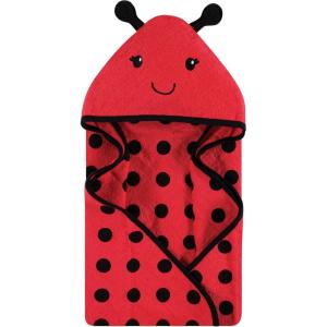 imageHudson Baby Unisex Baby Cotton Animal Face Hooded Towel Chic Bunny One SizeRed Ladybug