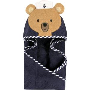 imageHudson Baby Unisex Baby Cotton Animal Face Hooded Towel Chic Bunny One SizeSailor Bear