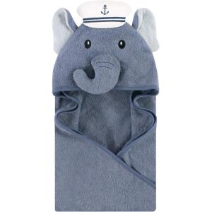 imageHudson Baby Unisex Baby Cotton Animal Face Hooded Towel Chic Bunny One SizeSailor Elephant