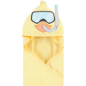 imageHudson Baby Unisex Baby Cotton Animal Face Hooded Towel Chic Bunny One SizeScuba Duck