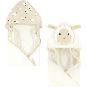 imageHudson Baby Unisex Baby Cotton Animal Face Hooded Towel Chic Bunny One SizeSheep