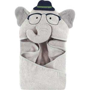 imageHudson Baby Unisex Baby Cotton Animal Face Hooded Towel Chic Bunny One SizeSmart Elephant