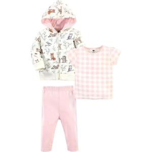 imageHudson Baby Unisex Baby Cotton Hoodie Bodysuit or Tee Top and Pant SetEnchanted Forest Toddler