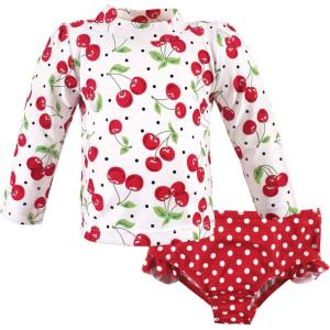 imageHudson Baby Unisex Baby Swim Rashguard SetCherries