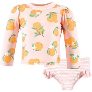 imageHudson Baby Unisex Baby Swim Rashguard SetCitrus Orange