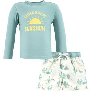 imageHudson Baby Unisex Baby Swim Rashguard SetDesert Cactus
