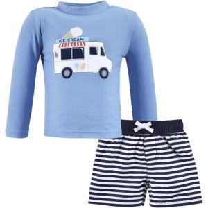 imageHudson Baby Unisex Baby Swim Rashguard SetIce Cream Truck