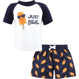 imageHudson Baby Unisex Baby Swim Rashguard SetJust Chillin