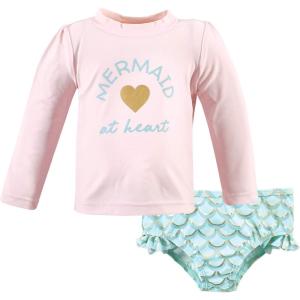 imageHudson Baby Unisex Baby Swim Rashguard SetMermaid at Heart