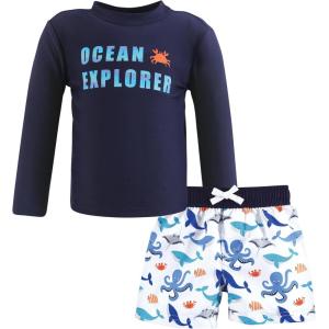 imageHudson Baby Unisex Baby Swim Rashguard SetOcean Explorer