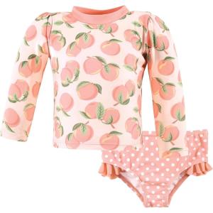imageHudson Baby Unisex Baby Swim Rashguard SetPink Peach