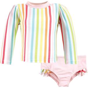 imageHudson Baby Unisex Baby Swim Rashguard SetRainbow Stripe