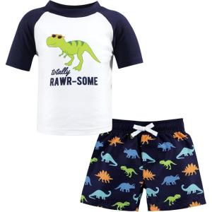 imageHudson Baby Unisex Baby Swim Rashguard SetRawr