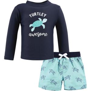 imageHudson Baby Unisex Baby Swim Rashguard SetSea Turtle
