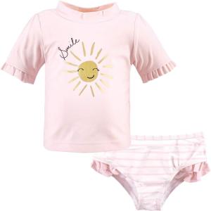 imageHudson Baby Unisex Baby Swim Rashguard SetSmile Sunshine