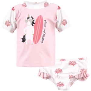 imageHudson Baby Unisex Baby Swim Rashguard SetSurf Unicorn