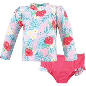 imageHudson Baby Unisex Baby Swim Rashguard SetTropical Floral