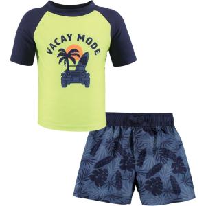 imageHudson Baby Unisex Baby Swim Rashguard SetVacay Mode