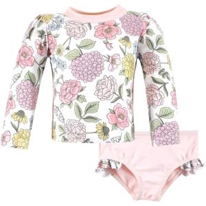 imageHudson Baby Unisex Baby Swim Rashguard SetVintage Blossom