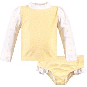 imageHudson Baby Unisex Baby Swim Rashguard SetYellow Daisy