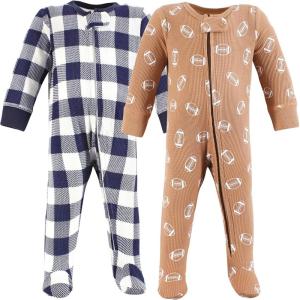 imageHudson Baby Unisex Baby Thermal Zipper Sleep Acorn BotanicalFootball