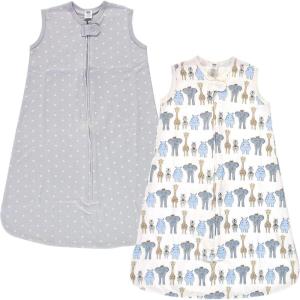 imageHudson Baby Unisex Baby Interlock Cotton Sleeveless Sleeping BagRoyal Safari