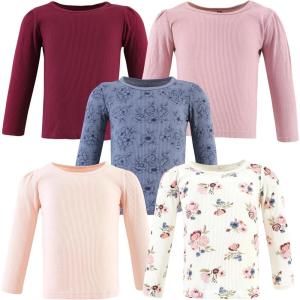 imageHudson Baby Unisex Baby Thermal Long Sleeve TeesDusty Rose Floral